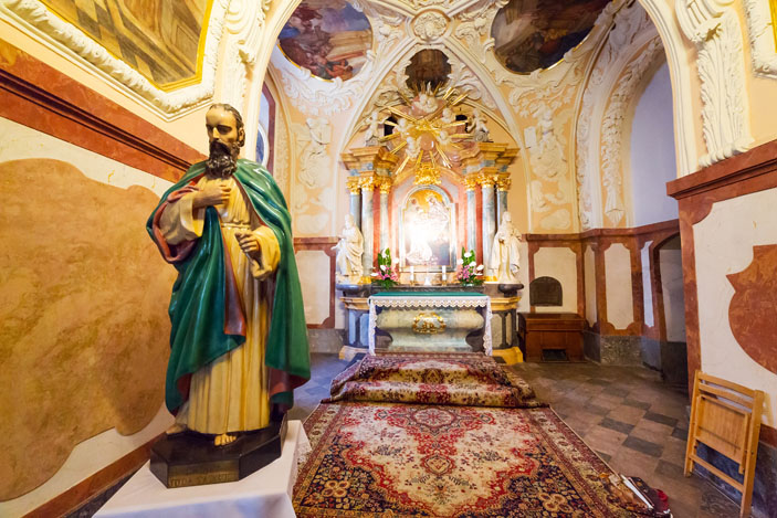 Interior of Jasna Gora monastery in Czestochowa. 