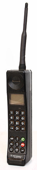 Motorola International 3200, the first digital hand-size GSM mobile telephone released in 1992 / Andrii Zhezhera / Shutterstock.com