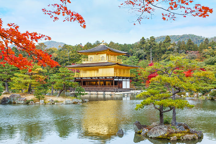 Temple of the golden pavilion, Kyoto, Japan