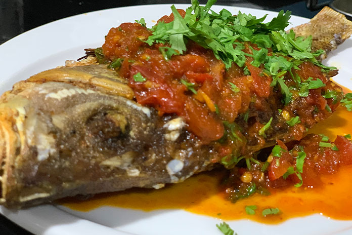 Fried Snapper With Chili Sauce